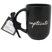 Wholesale - Matte Organic Mug with Debossed "Captivate" on Outside Nicole Miller C/P 36, UPC: 195010112680